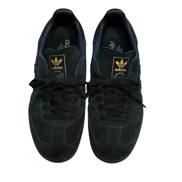 Adidas Men's Black Gazelle Suede Sneakers Size 7 - Picture 2 of 12